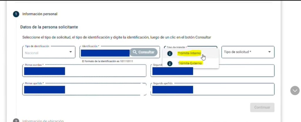 formulario para solicitar ayuda del imas