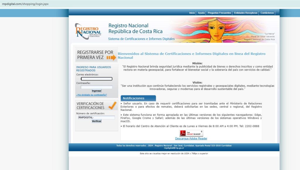 registro nacional de costa rica
